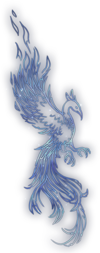 Mystical Blue Phoenix Art