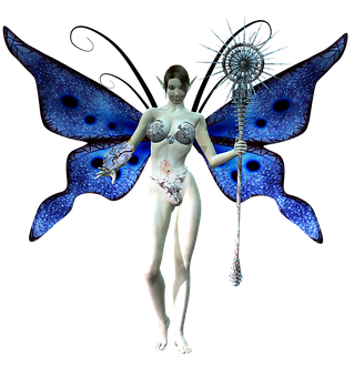 Mystical Butterfly Winged Fairy