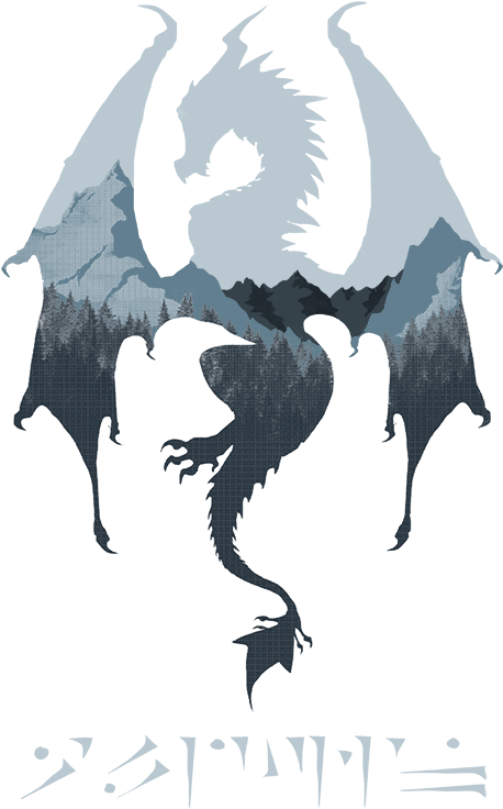 Mystical Dragon Silhouette