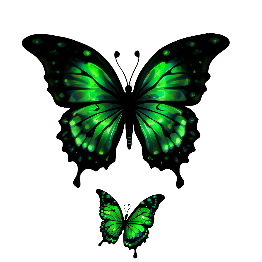 Mystical Green Butterfly Png Jil