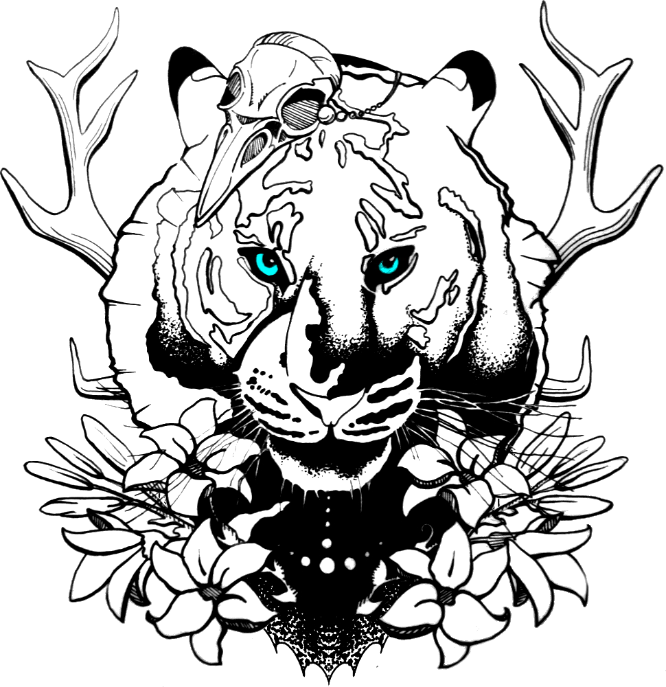 Mystical Lion Tattoo Design