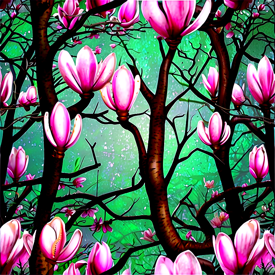 Mystical Magnolia Forest Png 06252024