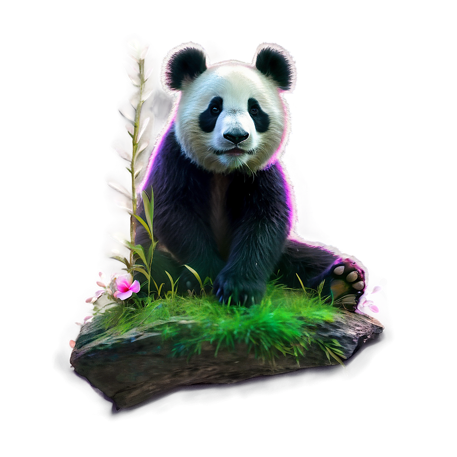 Mystical Panda In Moonlight Png Cav54