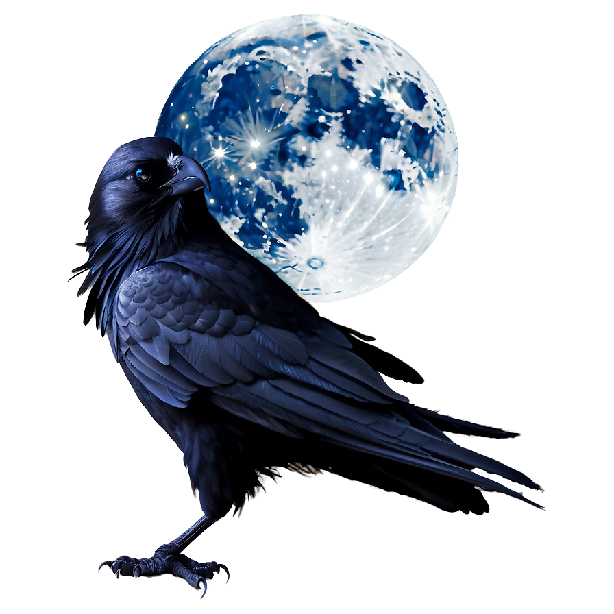 Mystical Raven In Moonlight Png Tvv