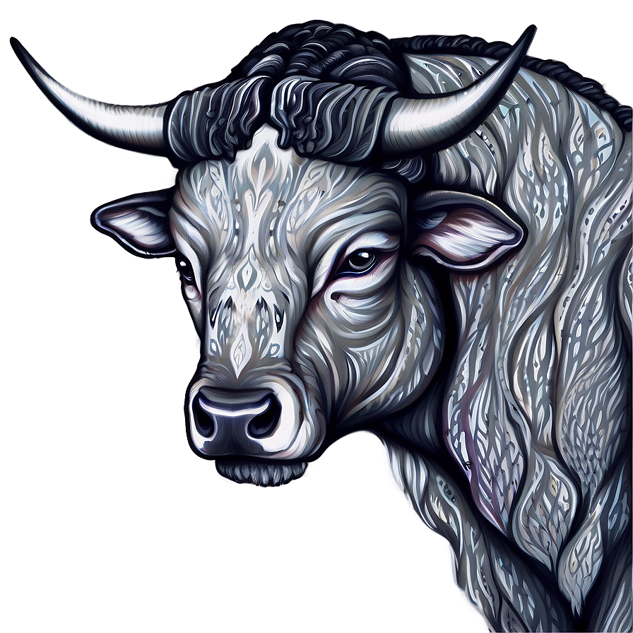 Mystical Taurus Drawing Png 97