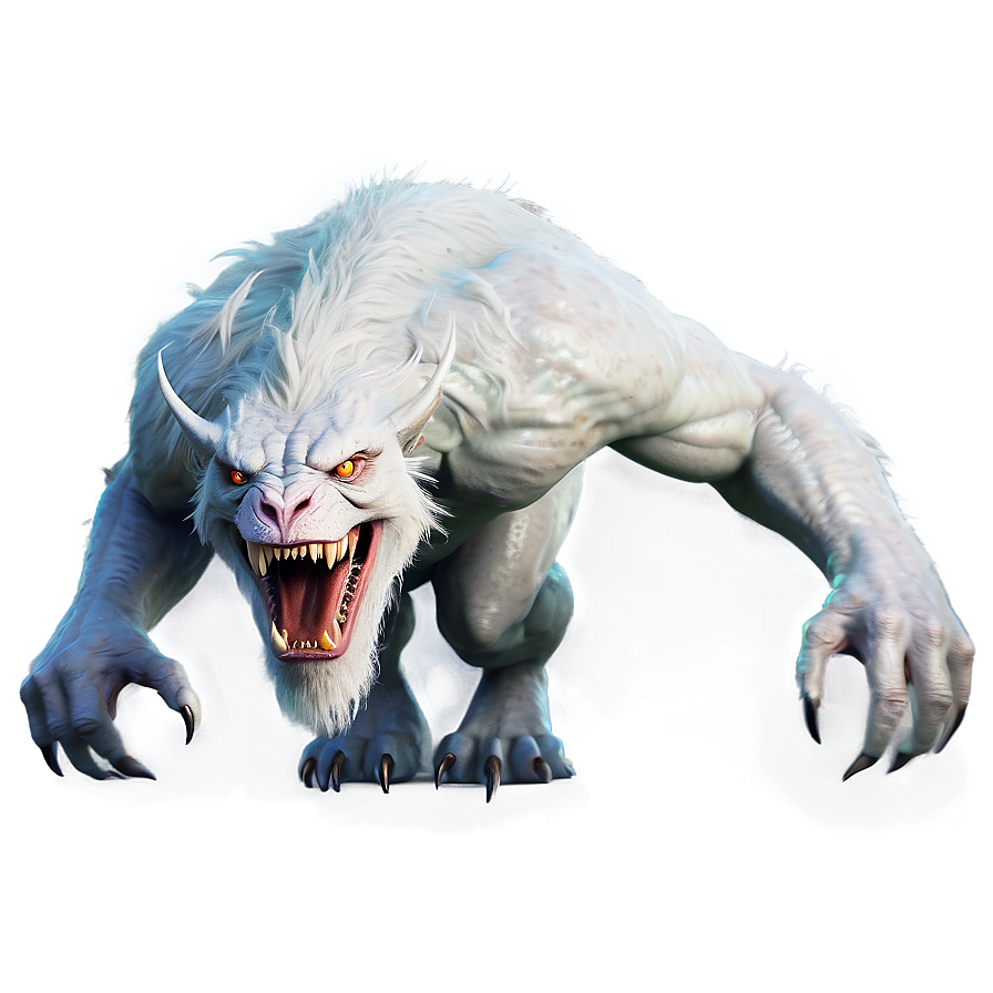 Mystical White Monster Beast Png 88