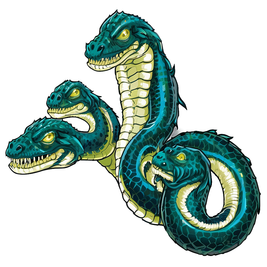 Mythical Hydra Art Png Fnp50