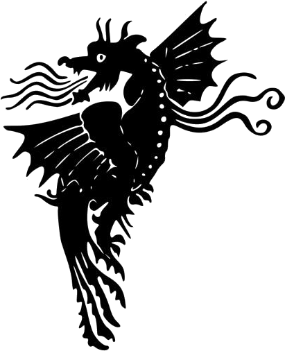 Mythical Sea Dragon Vector Illustration