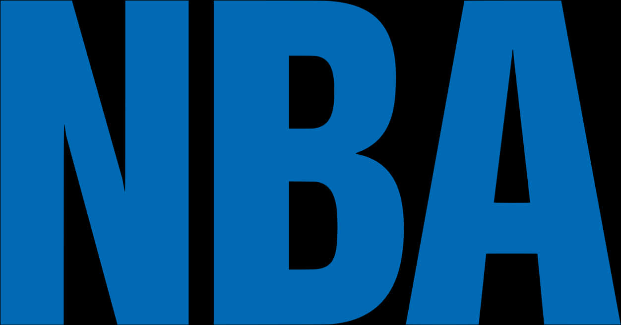 N B A Logo Blueon Black