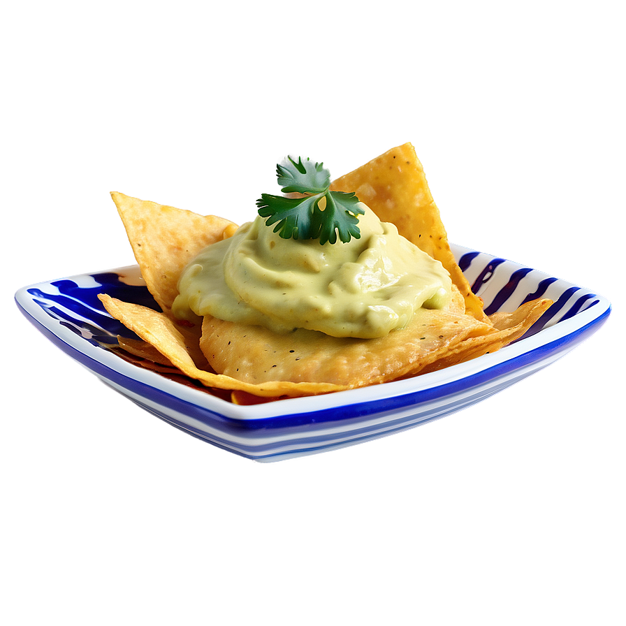 Nachos With Avocado Lime Sauce Png 25