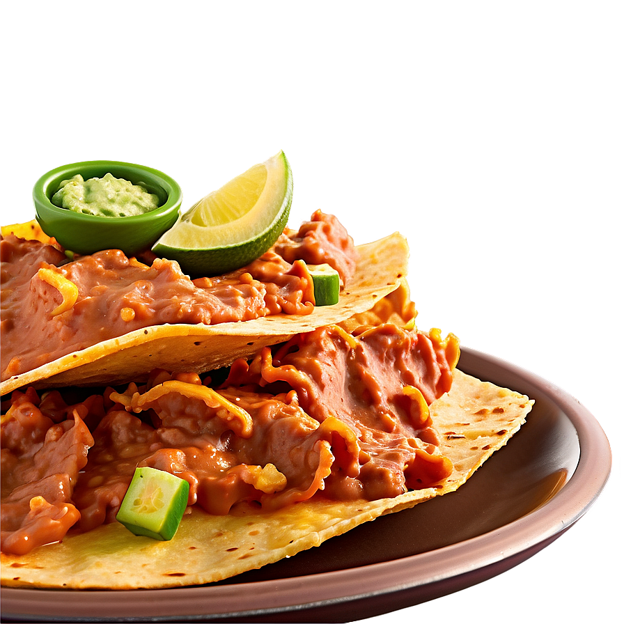 Nachos With Refried Beans Png Xej4