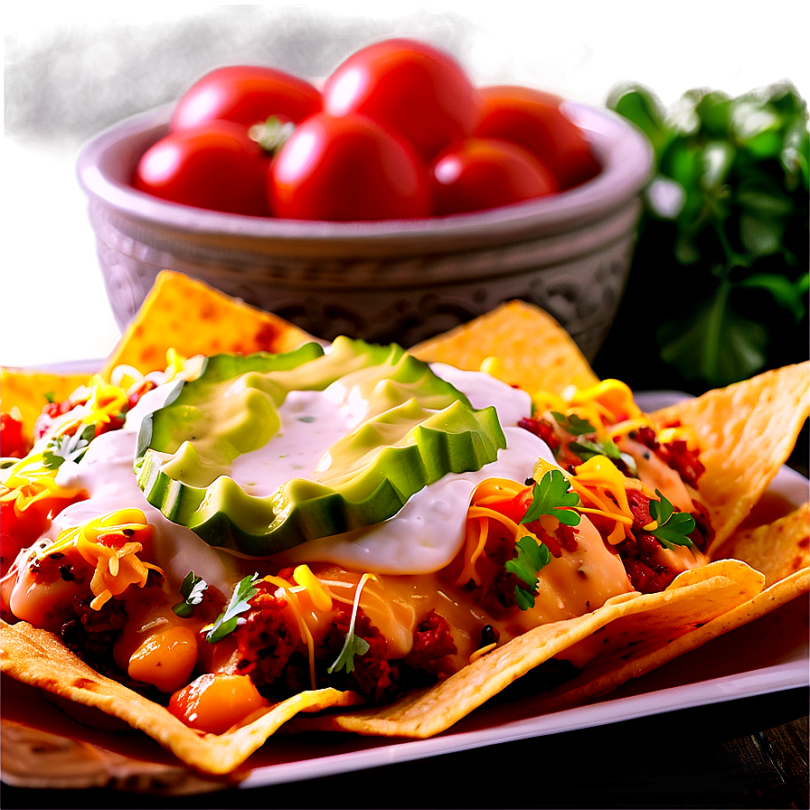 Nachos With Sour Cream Png Fqm