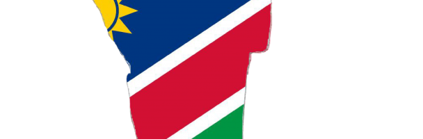 Namibia Flag Map Outline