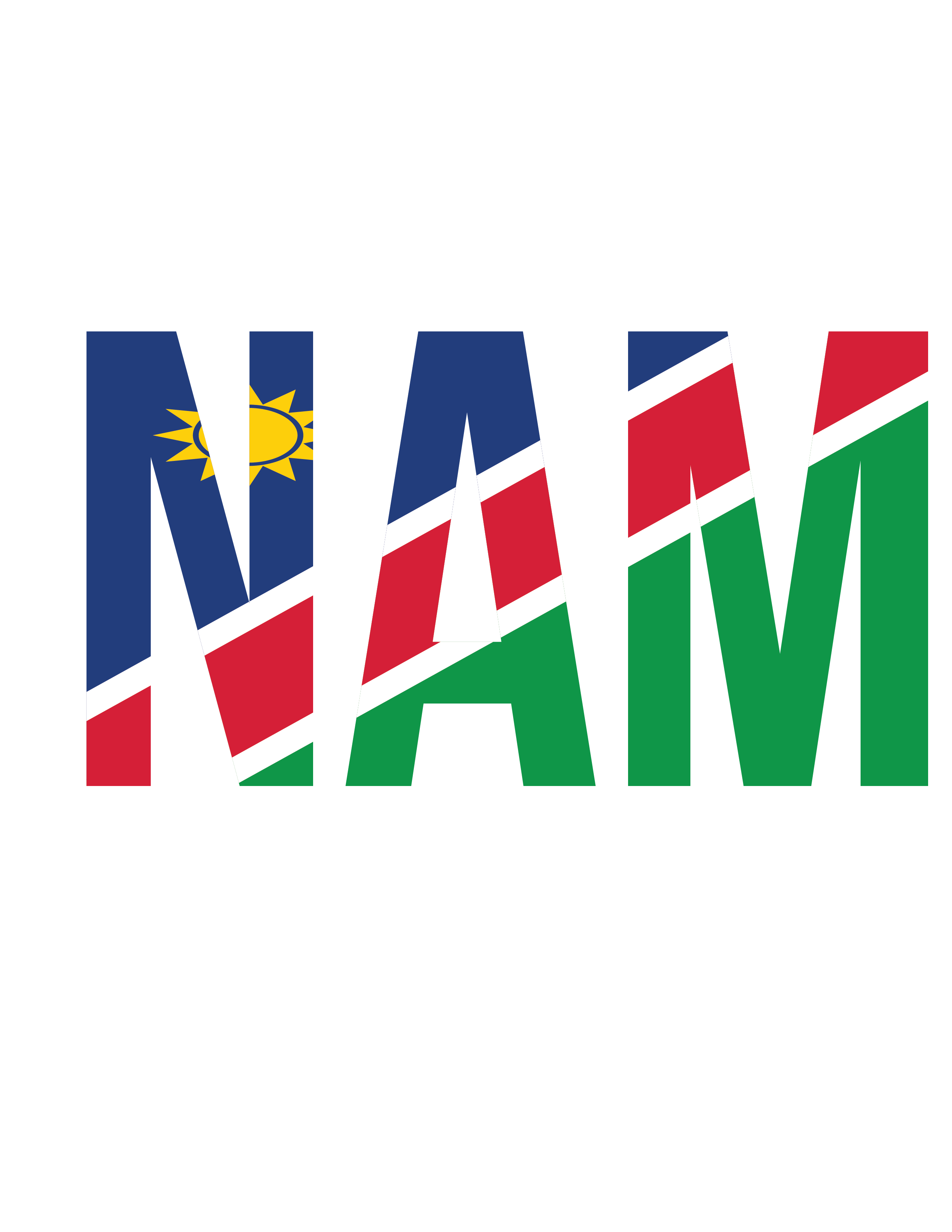 Namibia Flag Stylized Text