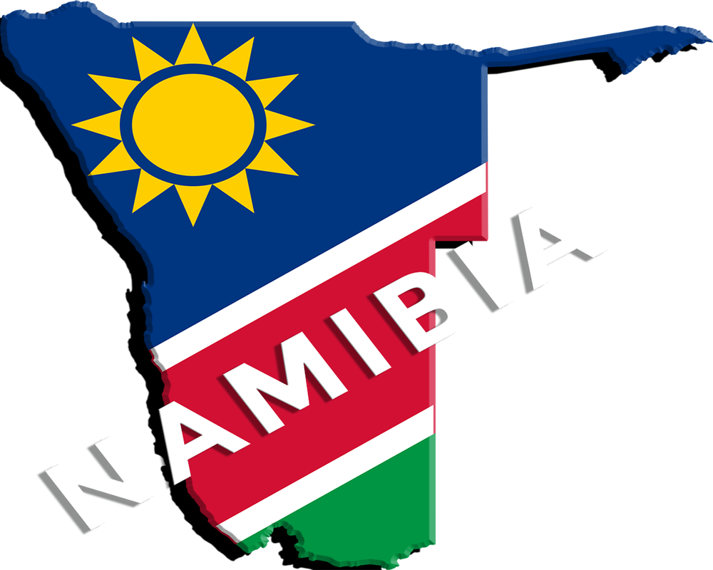 Namibia Map Flag Graphic