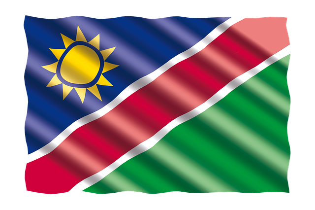 Namibian Flag Waving