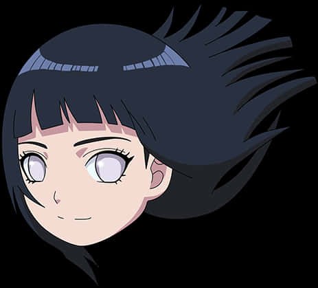 Naruto Anime Character Hinata Hyuga Portrait