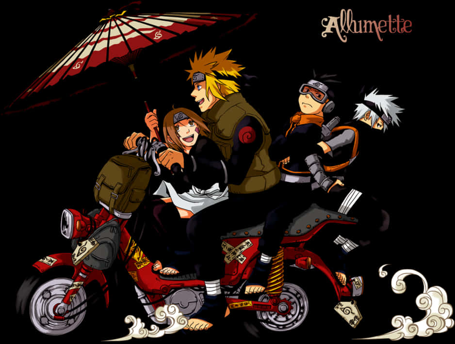 Naruto Characters Motorcycle Ride