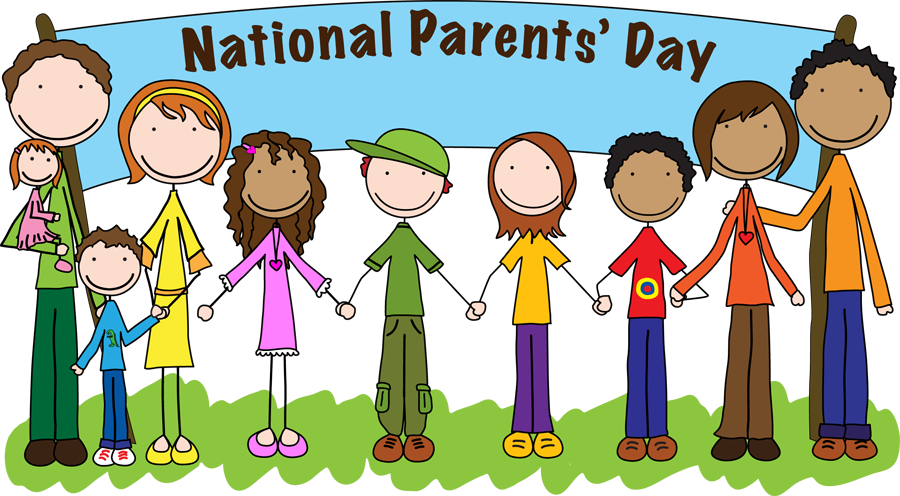 National Parents Day Celebration Cartoon