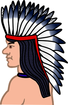 Native American Chief Profile Illustration