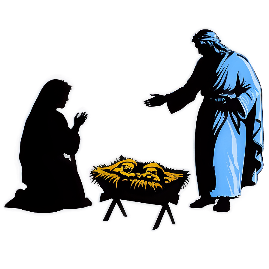 Nativity Scene Silhouette Png 06292024