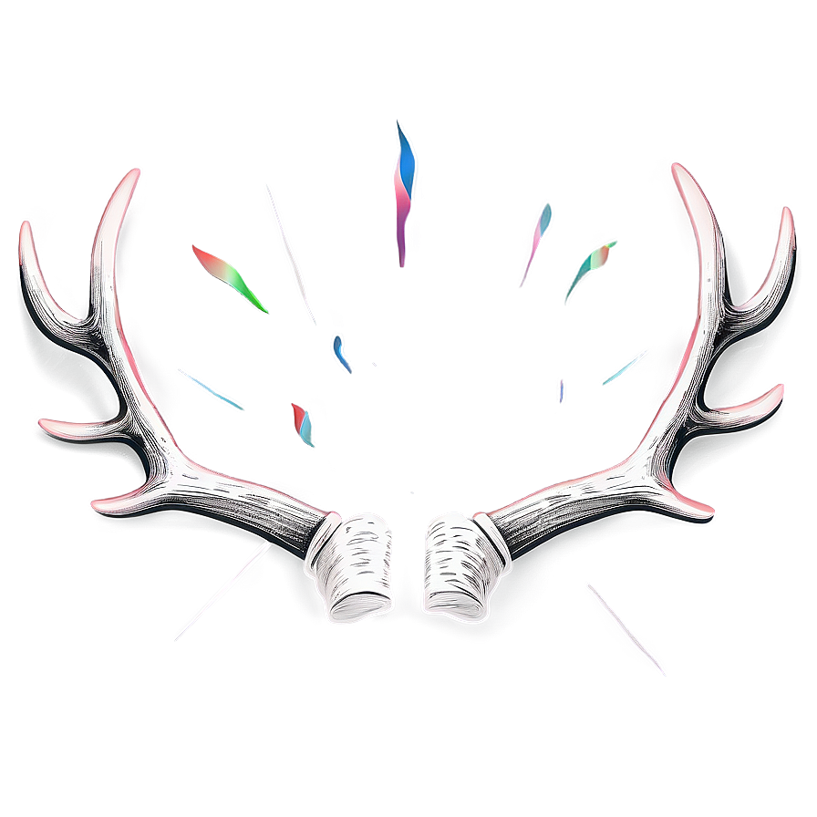 Natural Antler Sketch Png Vgn20