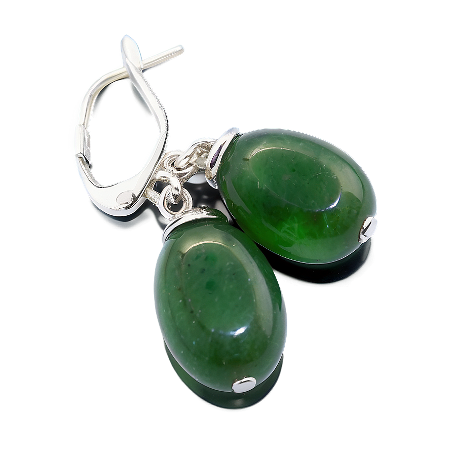 Natural Jade Earrings Png Bfs74