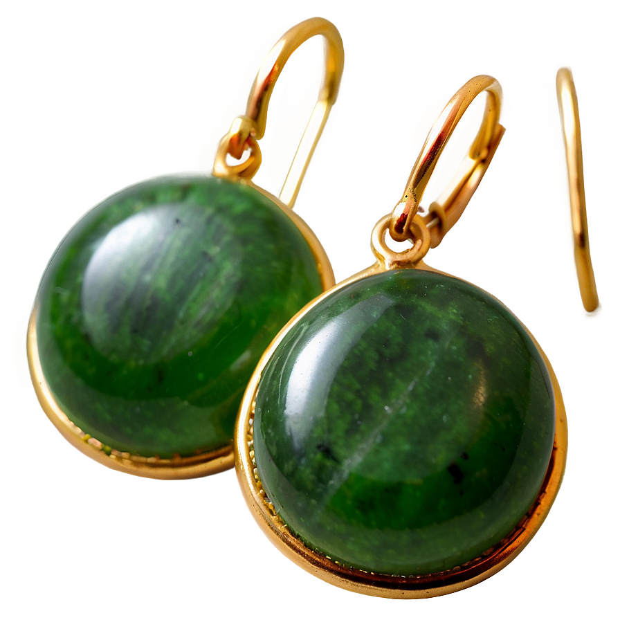 Natural Jade Earrings Png Vil59