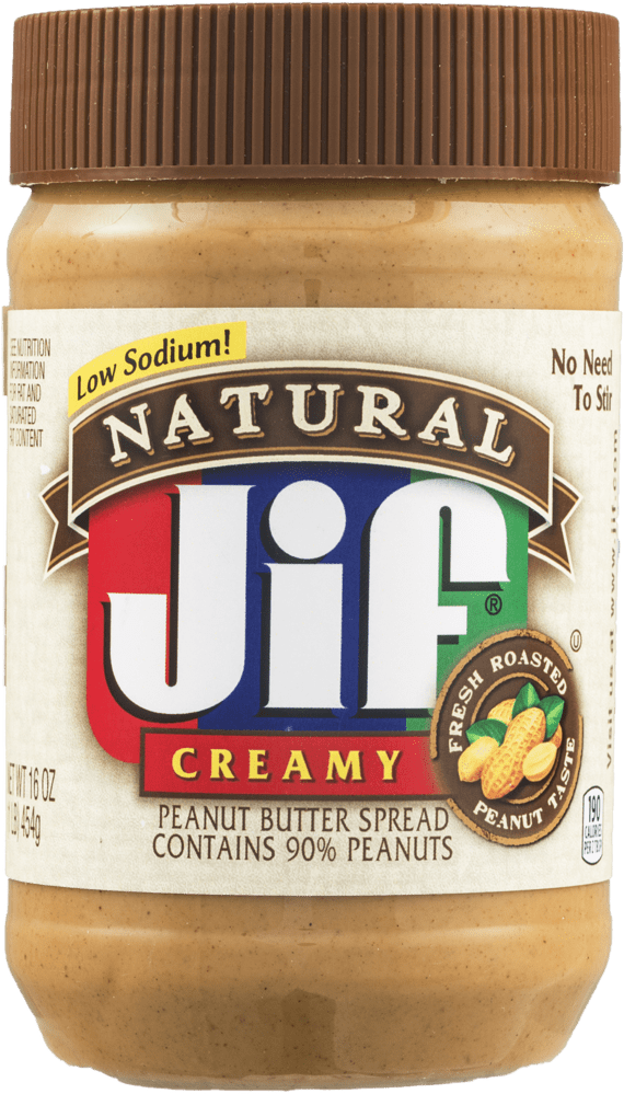 Natural Jif Creamy Peanut Butter Jar