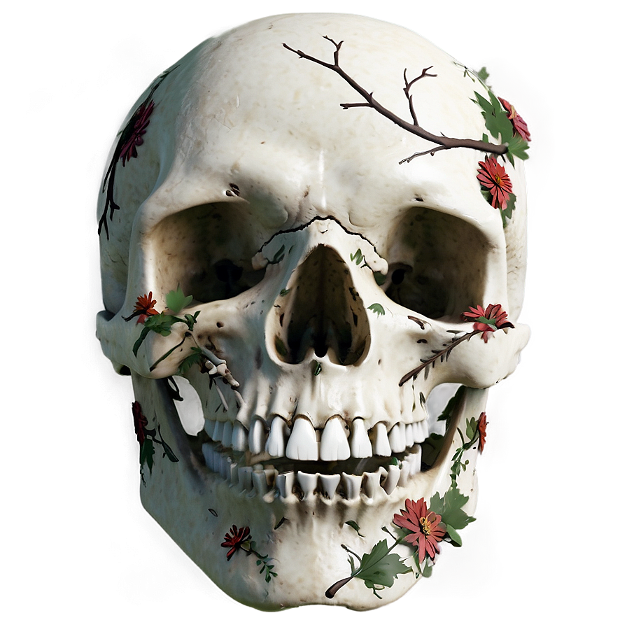 Nature-inspired Skull Face Png Unt