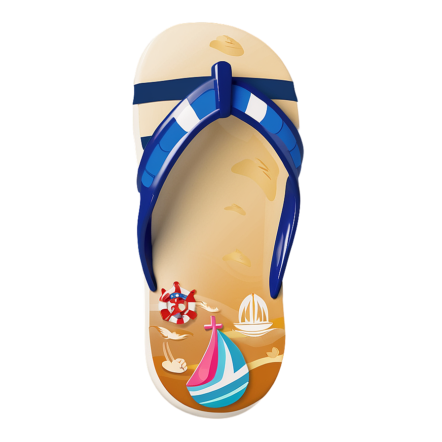 Nautical Theme Flip Flop Png Fbn41