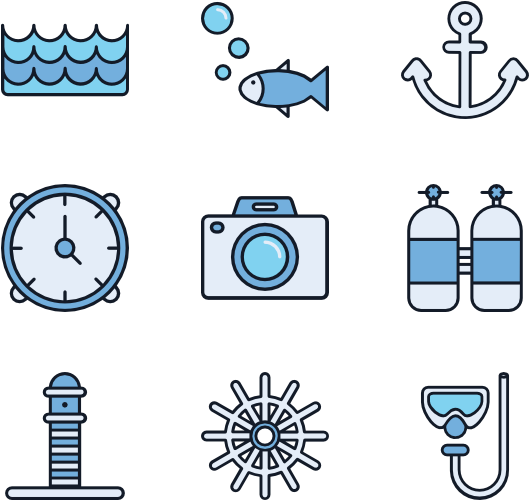 Nauticaland Snorkeling Icons