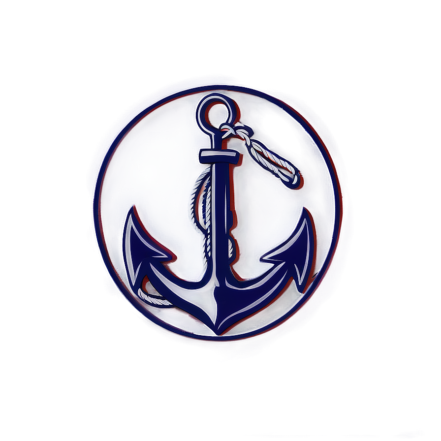 Navy Anchor In Circle Png 06292024