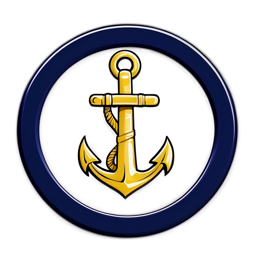 Navy Anchor In Circle Png Fss68