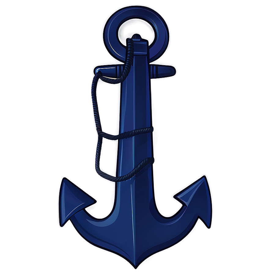 Navy Anchor In Flat Design Png 76