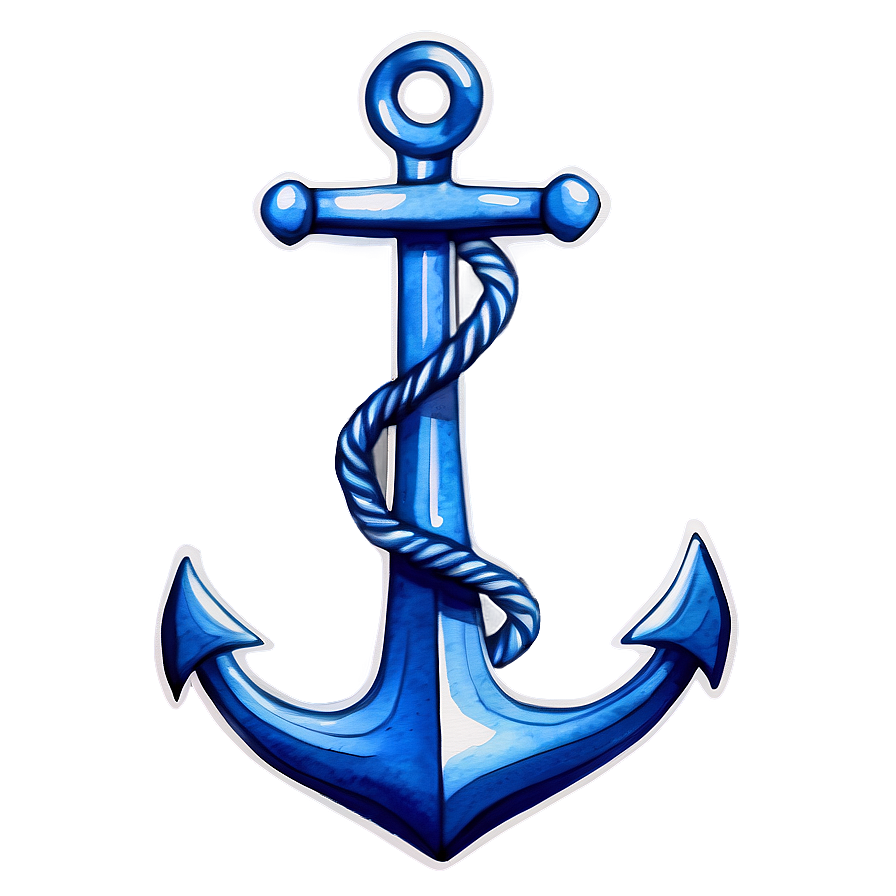 Navy Anchor In Watercolor Png Gxd