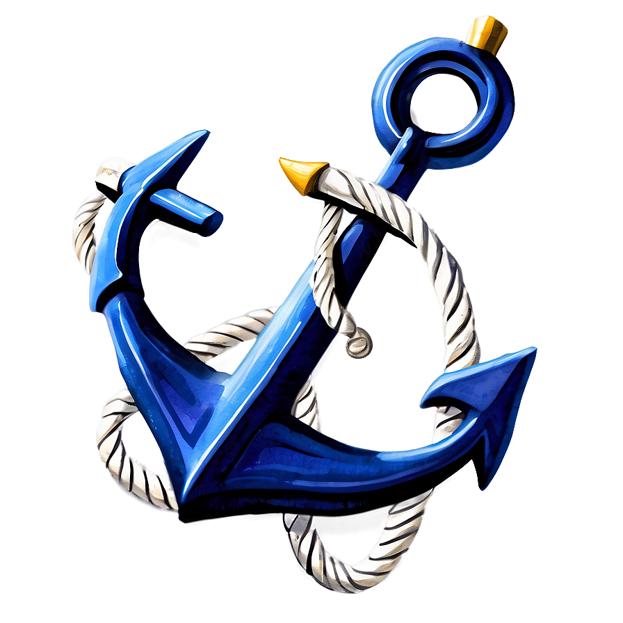 Navy Anchor In Watercolor Png Nqi44