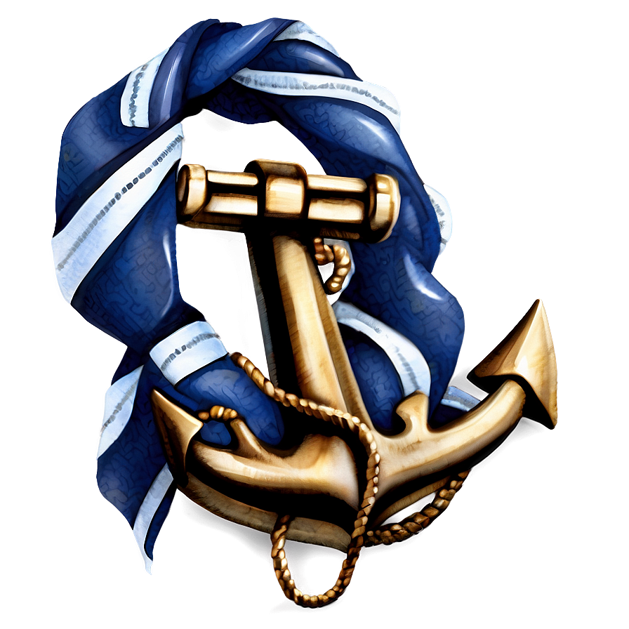 Navy Anchor In Watercolor Png Tsr55