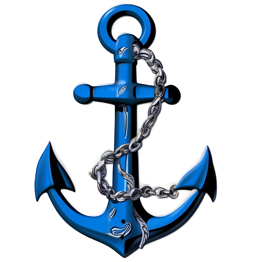 Navy Anchor On Blue Background Png Nat