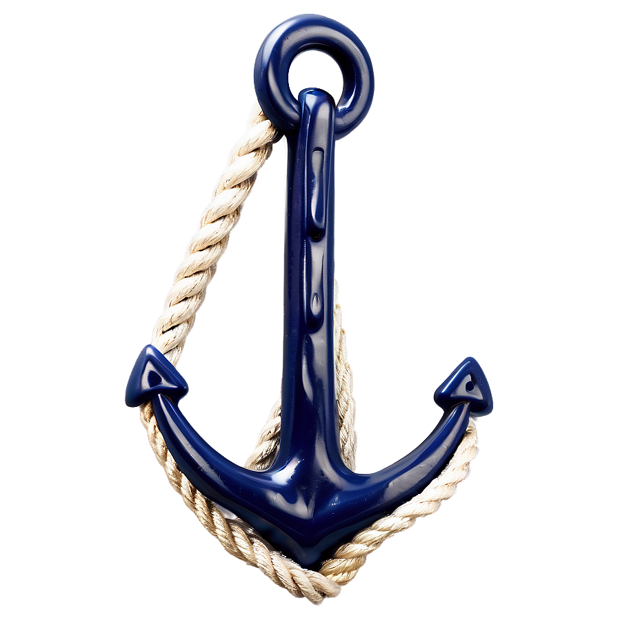 Navy Anchor With Rope Png Fvi