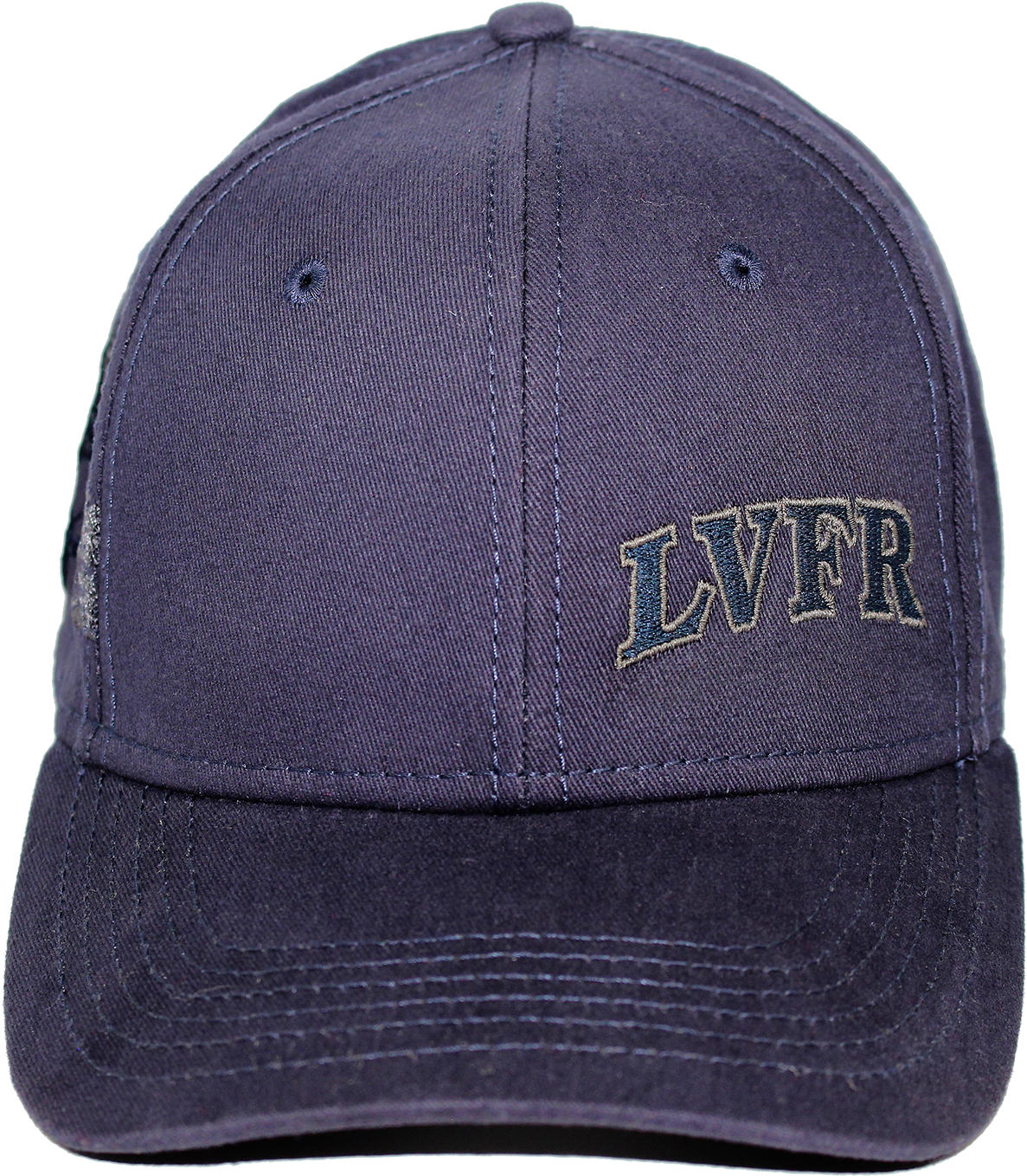 Navy Blue Firefighter Cap L V F R Embroidery