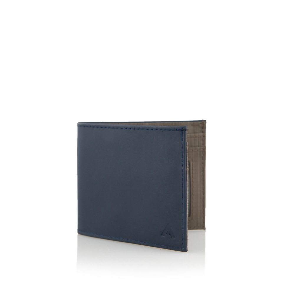 Navy Blue Leather Wallet