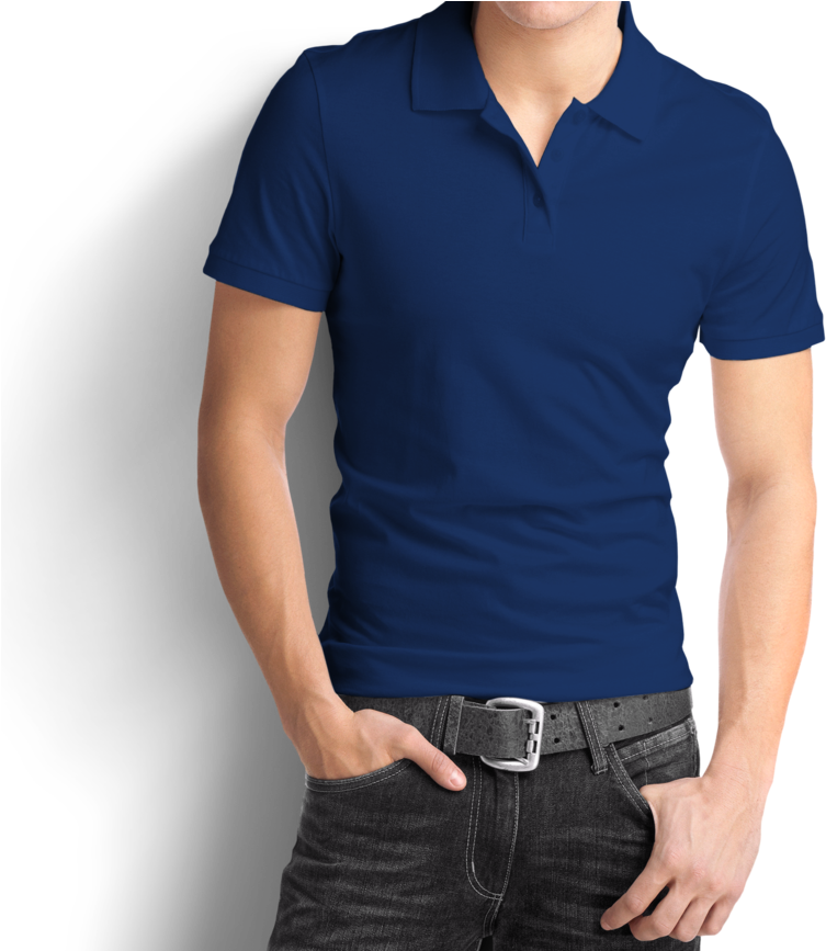 Navy Blue Polo Shirt Men