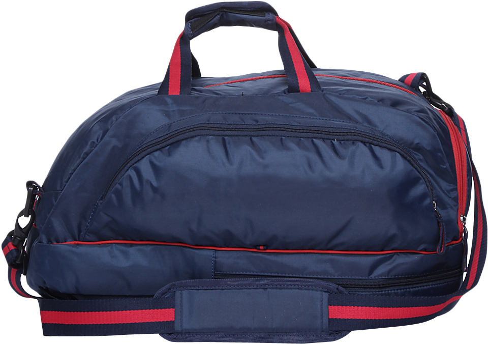 Navy Red Duffel Bag