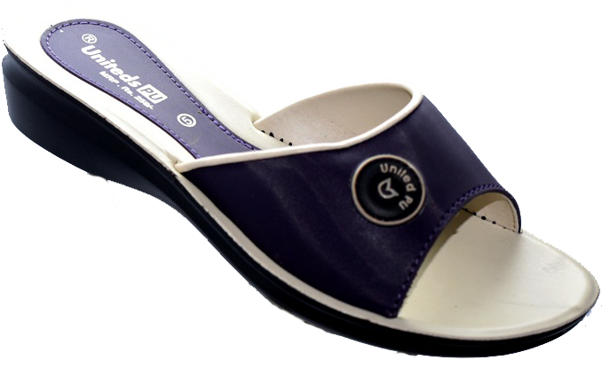 Navy White Ladies Slipper Chappal