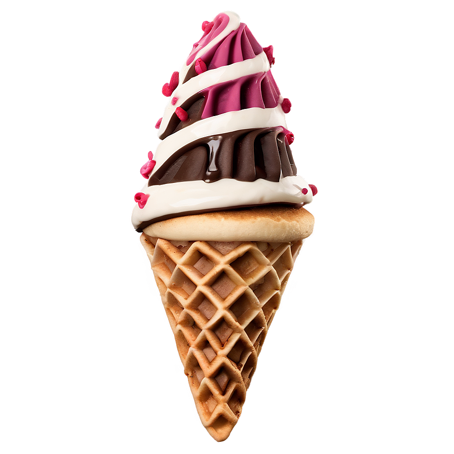 Neapolitan Waffle Cone Png 06282024