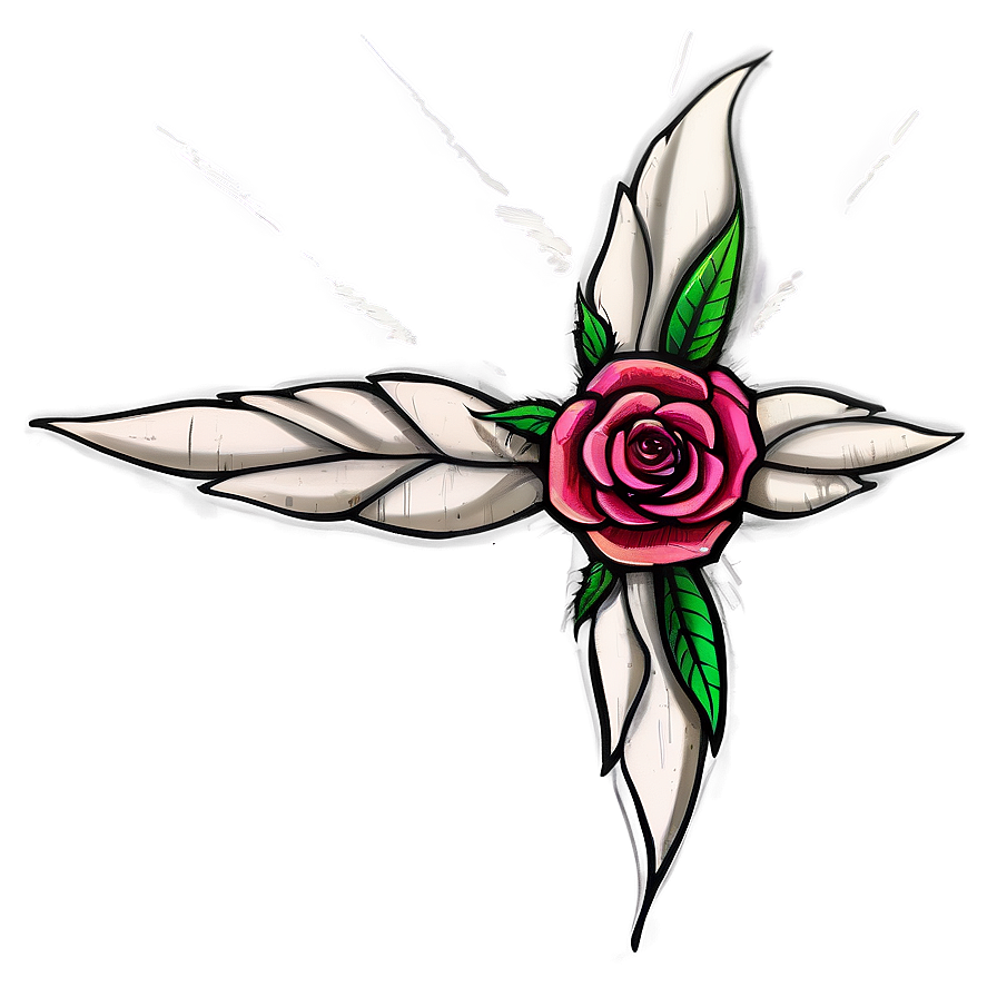 Neo Traditional Rose Tattoo Sketch Png 76