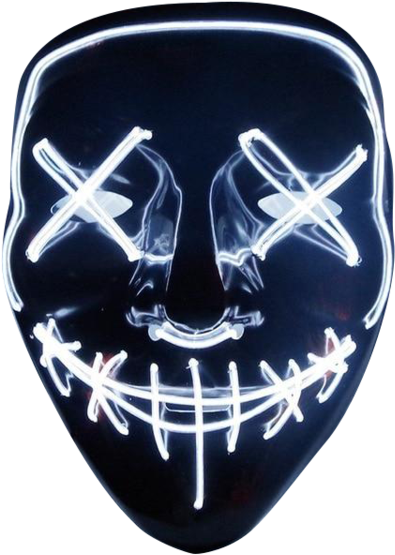 Neon Anonymous Mask