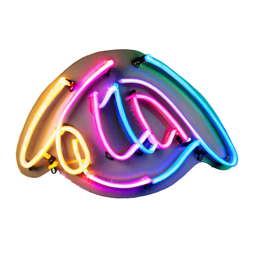 Neon Artistic Glow Png 19