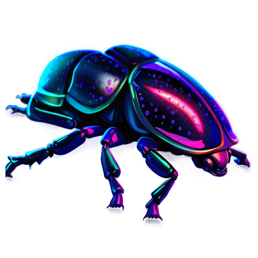 Neon Beetle Art Png Xxq